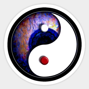 Eyball Ying Yang Sticker